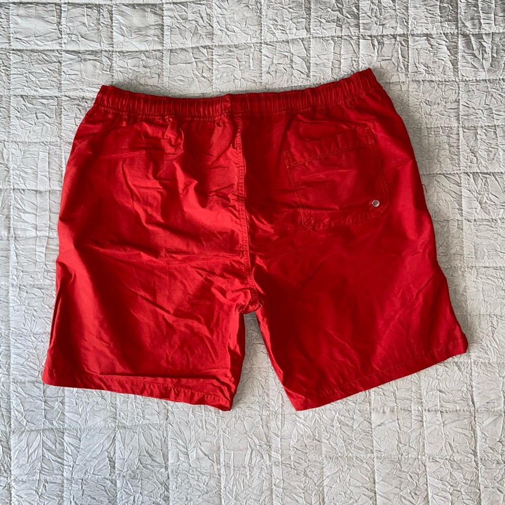 PRPS Goods & Co. Lobster Red Drawstring Swim Trunks Size 32 - Picture 4 of 4